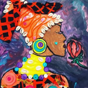 African Ethnic Collage Art